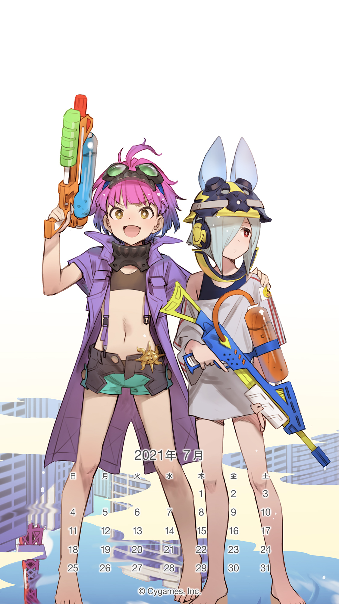 Cygames Calendar】2021年7月：テーマ「水遊び」 | Cygames Magazine