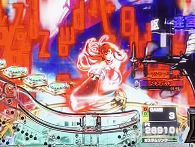 eSAO甘デジ(e ソードアート・オンライン 閃光の軌跡 99Ver.) 赤保留 保留変化予告