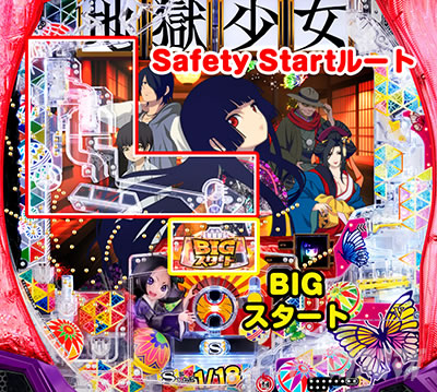 e 地獄少女 7500Ver._SSスタート 通常時 BIGスタート Safety Start ヘソ スタート