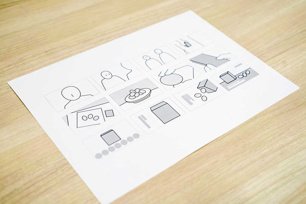 京都芸術大学とドローミのワークショップで使用したオリジナルの構図カード