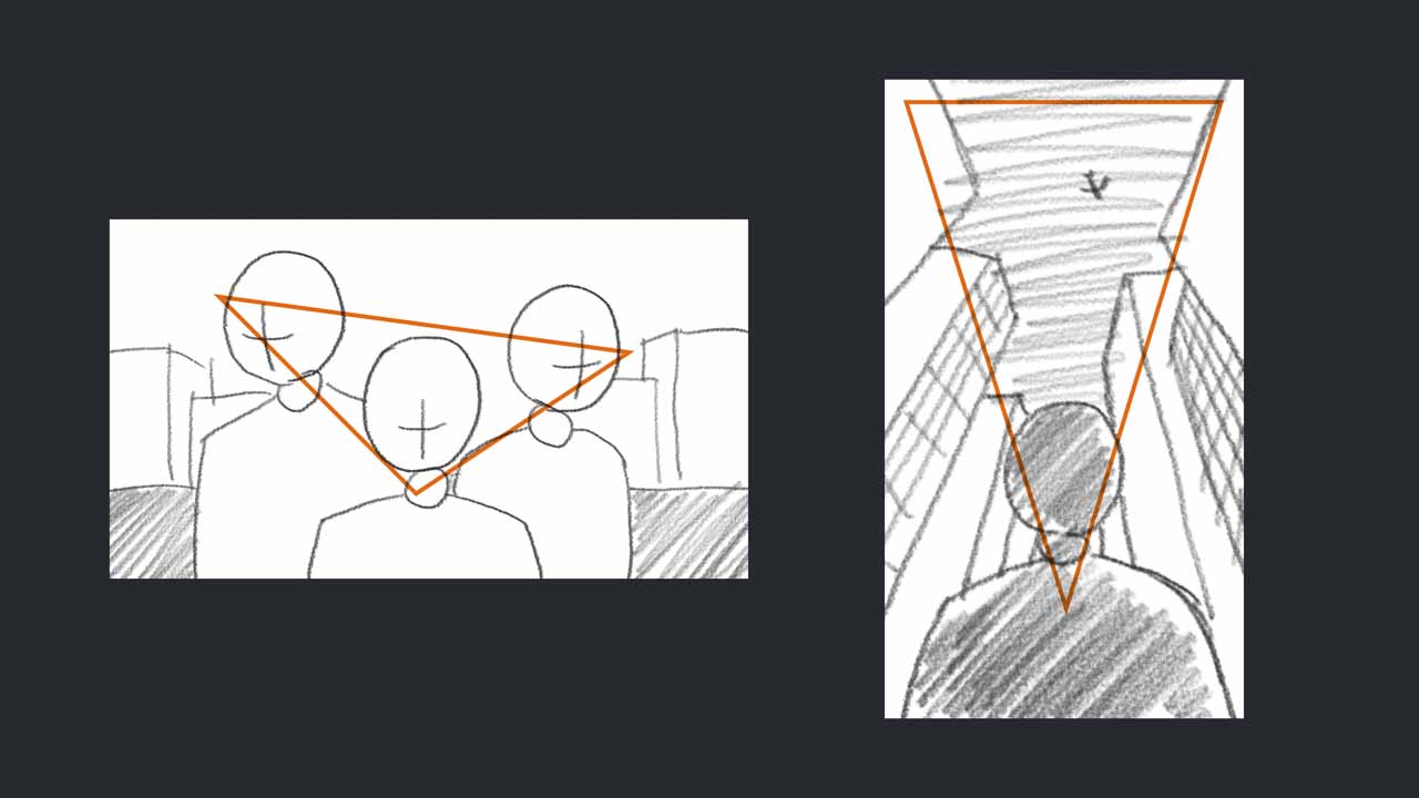 逆三角構図