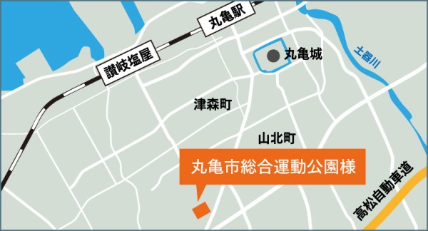 丸亀市総合運動公園 市民体育館の地図