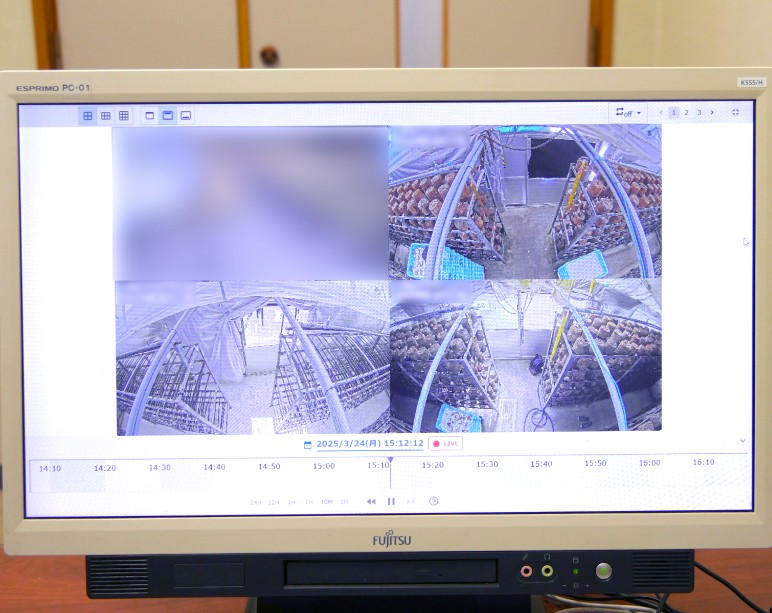 複数台のカメラ映像も1画面でまとめて確認。
